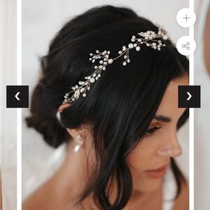 UNTAMED PETALS Elwood crystal and pearl tiara